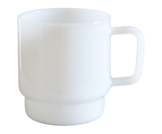 Levin Cup 300ml in milk glass